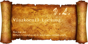 Viszkocsil Luciusz névjegykártya